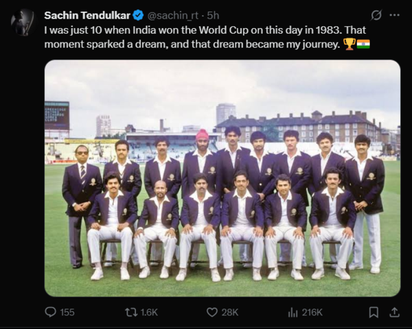 1983 World Cup Victory: The Moment That Launched Sachin Tendulkar's Legendary Career
