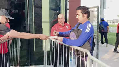 IND vs UAE: Gautam Gambhir wins hearts, signs autographs ahead of India's Asia Cup opener