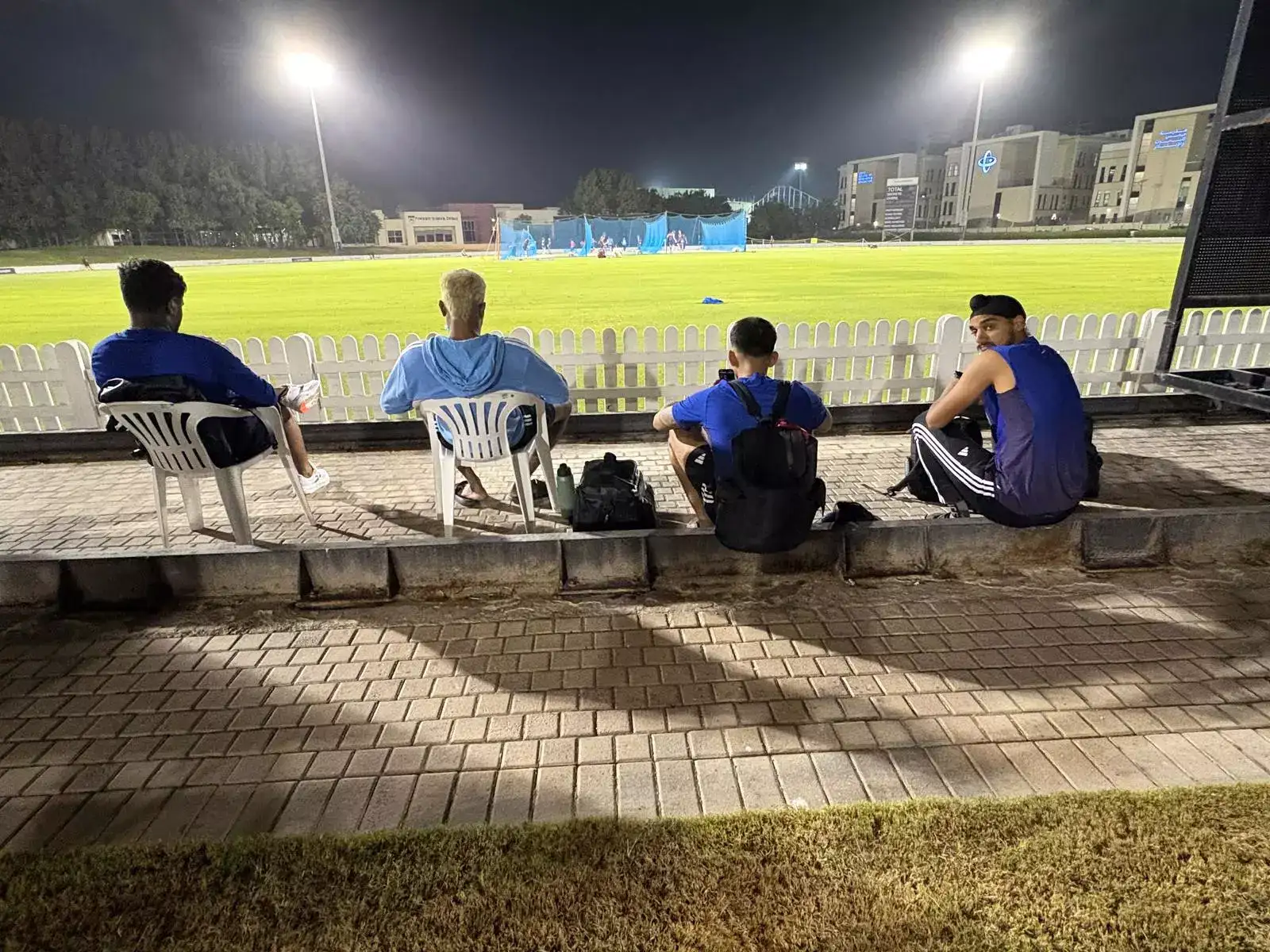 India players watching Afghanistan nets